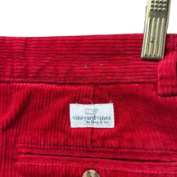 VINEYARD VINES Boys Corduroy Pants Holiday Red Size 14 Medium Wide Wale Dress Pa - Picture 4 of 12